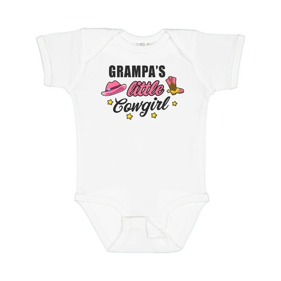 Inktastic Grampas Little Cowgirl with Cowgirl Hat and Boots Girls Baby Bodysuit