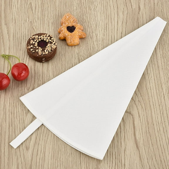 WEUVEB Reusable Pastry Bags White Cotton Canvas for Baking Use 3Pcs