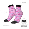 thumbnail image 4 of Uemuo Pink Donuts Printed Crew Socks, Moisture-Wicking Socks, Athletic Socks for Men Breathable Cushion Socks Casual Sport Socks for Running Traveling, 4 of 6