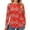 Red, variant on TQWQT Plus Size Tops for Women Fall Loose Fit Flowy Tunics Long Sleeve Crewneck Floral Print Blouses 4x-5x Casual Tunic Tops Black 5XL