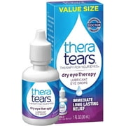 TheraTears Eye Drops for Dry Eyes, Dry Eye Therapy Lubricant Eyedrops, Provides Long Lasting Relief, 30 mL, 1 Fl oz Value Size