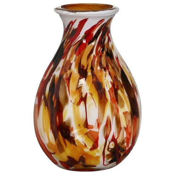 Elegant and Modern Decorative Classical Glass and Marble Vase for Housewarming Gift - 14.5" Glass Vase, Bella