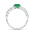 thumbnail image 2 of Angara Natural 1.1 Ct. Emerald with Diamond Classic Ring in 14K White Gold for Women (Ring Size: 11.5), 2 of 9