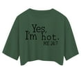 thumbnail image 3 of Women's Fashion Crop Top Short Sleeve Printed Casual Summer Valentines Day Shirts for Men Mod Bod Tops Womens Tee Shirts Light Long Sleeve Women Workout Clothes Women Turtle Tees Women's Athletic Tops, 3 of 3