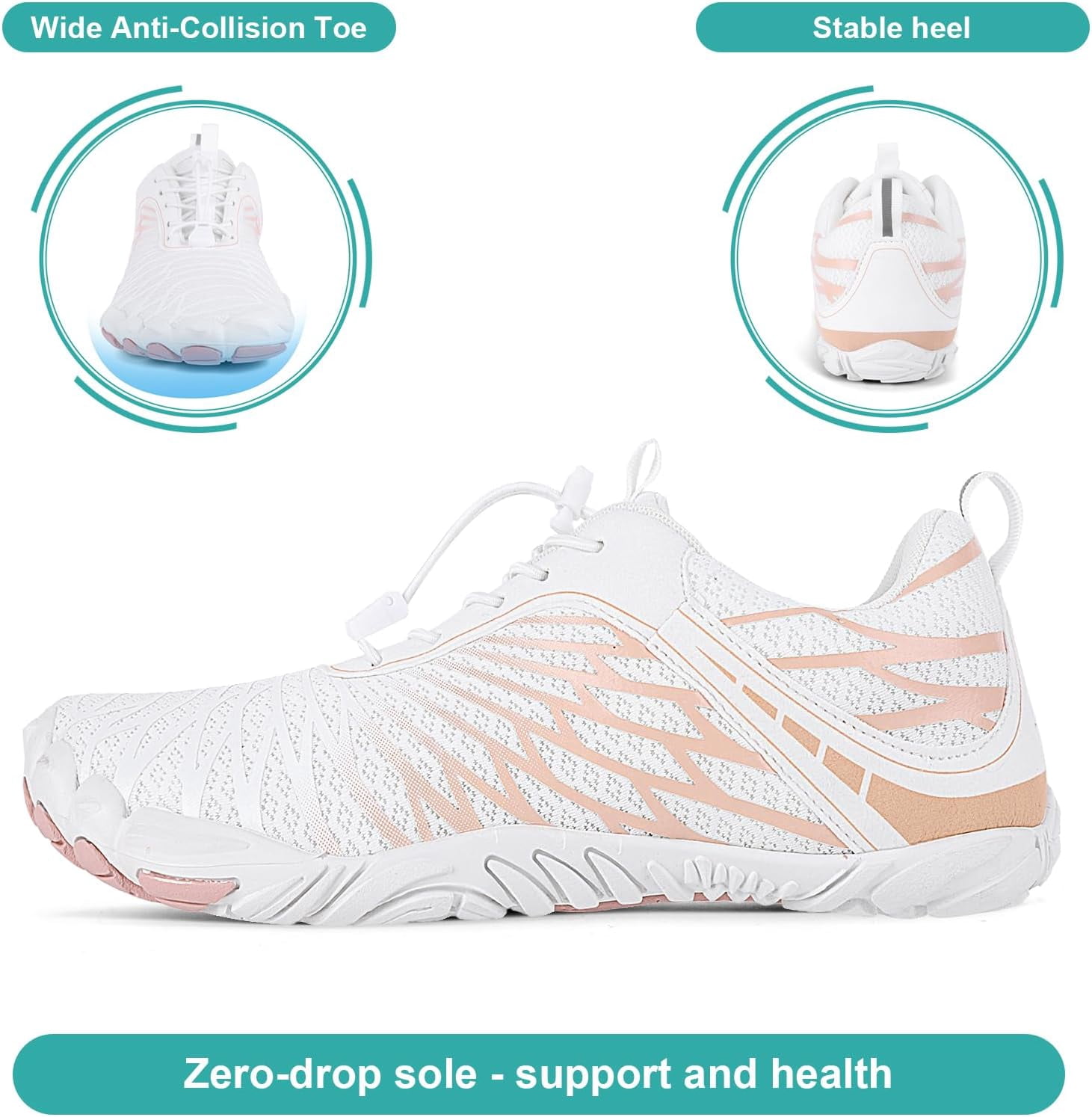 Hiking Shoes Barefoot Shoes for Autumn Winter, Upgraded Thickened Minimalist Barefoot Shoes Women Men Non-Slip & Wide Toe Zero Drop Athletic Hiking Trail Running Shoes