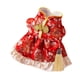thumbnail image 5 of Chaqueta fría para mascotas, abrigo de invierno, ropa para mascotas, chaleco con borlas, vestido de gato de año Nuevo, disfraz Tang para celebración, L, 5 of 8