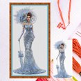 thumbnail image 3 of (JJH021) Hilo Algodón Ecológico 14CT 2 Hebras Tela Blanca 36*66CM Kit Serie Personajes Punto Cruz para Mujer, 3 of 8