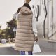 thumbnail image 4 of Meichang Chaleco largo de plumón para mujer, chaqueta con capucha sin mangas, talla grande, abrigos cálidos y delgados con cremallera, chaleco acolchado para exteriores,Khaki,XXL, 4 of 7