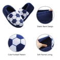 thumbnail image 2 of HOMEHOT Boys Girls Slippers Toddler Little Kids Memory Foam House Slippers Slip-on Indoor Football Slippers Navy Little Kid 11-12, 2 of 5