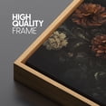 thumbnail image 5 of Large Framed Canvas Print Vintage Colorful Beautiful Flowers Wall Art Decorative Ready to Hang Painting for Living room Bedroom - 60"x30" Natural Frame, 5 of 7