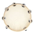 thumbnail image 2 of LOVEVERTambourines  10 inch Wooden Hand Held Drum Percussion Gift Musical Educational Instruments for Adults Kids KTV Party Game, 2 of 6