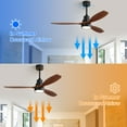 thumbnail image 3 of Sofucor 52" Downrod Ceiling Fan with Light, Remote, Modern Farmhouse Style, 3 of 13