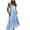 Blue, variant on Hyknon Maxi Dresses for Women 2025 Summer Fashion Square Neck Stripe Printing Suspenders Plus Size Dresses Casual A-Line Flowy Ankle-length Dress