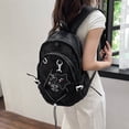 thumbnail image 3 of Mochila Mochila escolar para niñas Volver a la escuela Bolso de libros estética Bolso de viaje para computadora portátil (Negro), 3 of 8