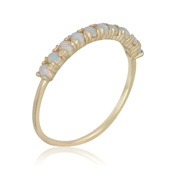 AVORA 10K Yellow Gold Simulated Opal Ring, Size 3  - Size 3