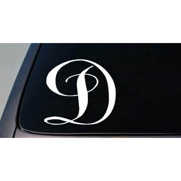 LETTER D 6" monogram sticker decal truck car window teach craft initials *D775*