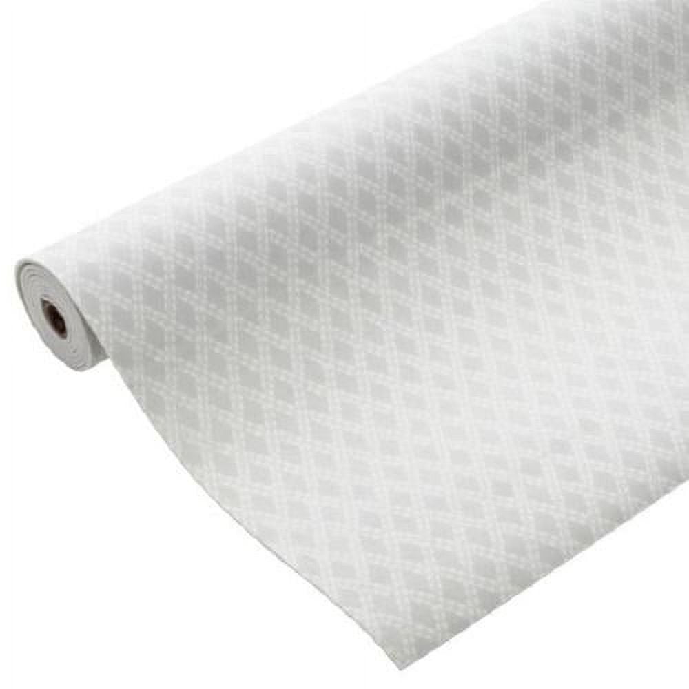 Con-Tact Luxury Fabric 4 ft. L x 18 in. W Savoire Pale Gray Non Adhesive Shelf Liner