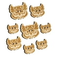 thumbnail image 1 of Great Horned Owl Head Wood Buttons for Crochet Knitting Sewing DIY Craft - 1.00 Inch Medium (7pcs), 1 of 7