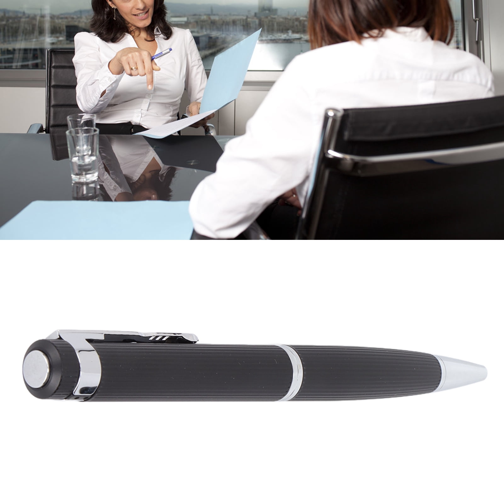 Pen Voice Recorder, Voice Record Pen 128kbps Voice Activated Multifunctional Noise Cancelling Mic One Button For Meetings For Lectures For Classes