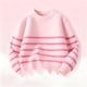 thumbnail image 4 of Suéter unisex de cuello redondo, sudadera con capucha de color liso con cuello alto y media cremallera para niños y niñas, estilo unisex, cálido y acogedor, parte superior acrílica para niña., 4 of 5