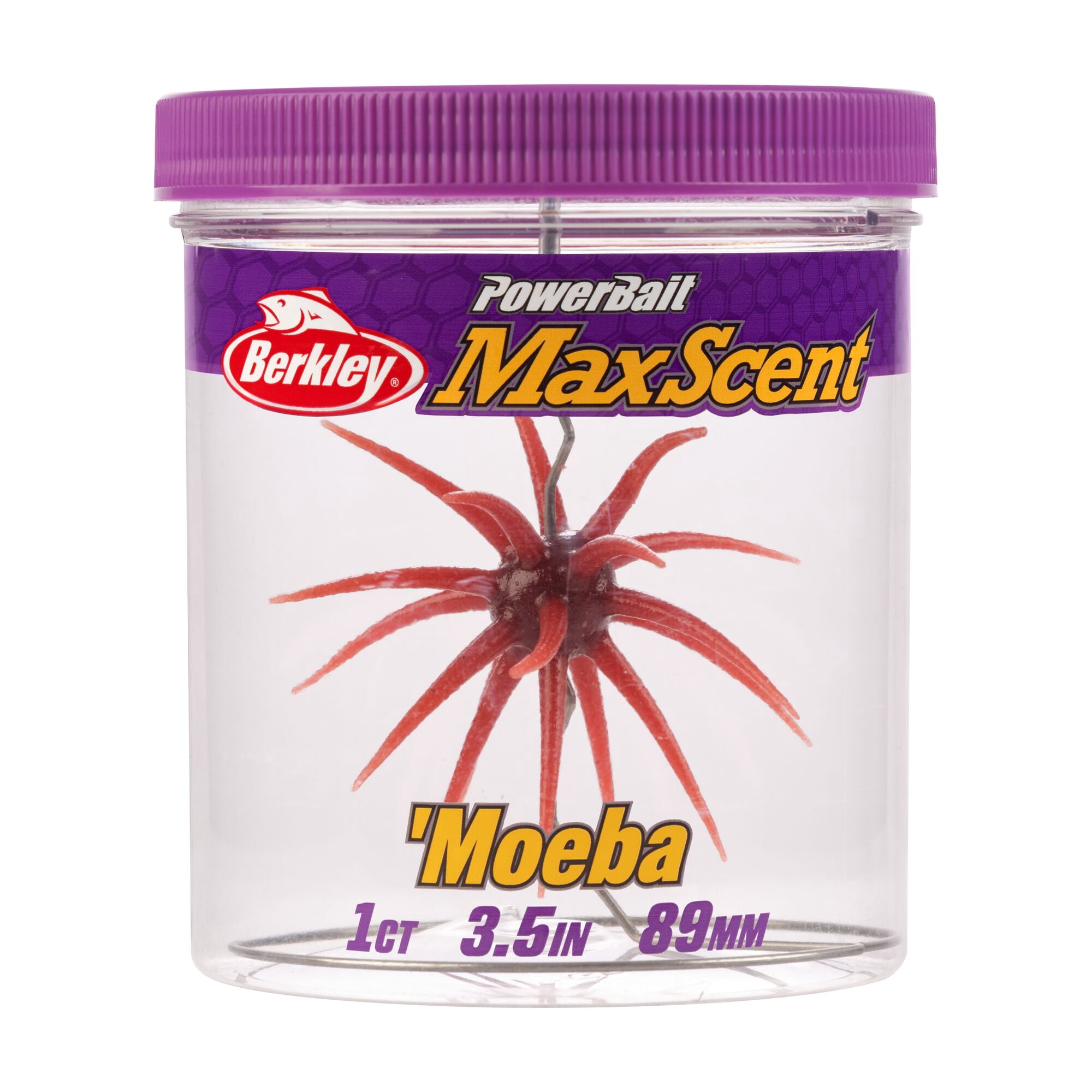Berkley PowerBait® MaxScent 'Moeba, 3.5 in, Creatures, Bloodshot (1-count)