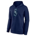 thumbnail image 2 of Women's Navy Seattle Mariners Distressed Team Pullover Hoodie, 2 of 3