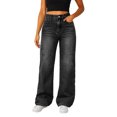 thumbnail image 3 of Yungyresw Women Wide Leg Jeans Y2K Loose Fit Wide Leg High Waisted Baggy Denim Pants Outdoor Fashion Casual Streetwear Black L, 3 of 5