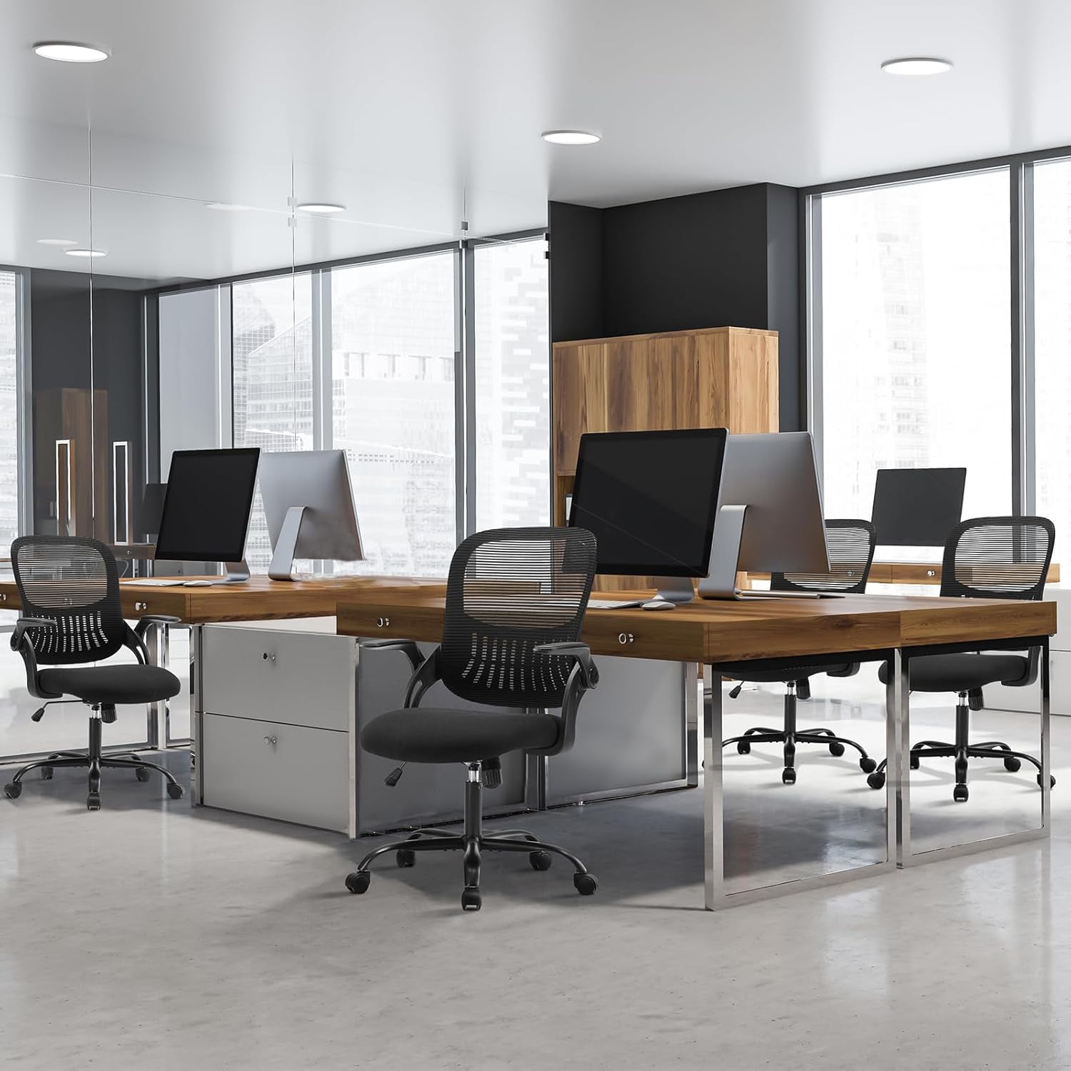 Howcool Drafting Chair Tall Office Chair, Height Adjustable Swivel Rolling Counter Height Chair for Standing Desk Home Office