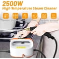 thumbnail image 3 of Hombasing 4.5BAR Handheld Steam Cleaner, 2500W Portable Steam Cleaner for Home for Car Kitchen Furniture Floors Cleaning, Tankless Design, 6-Speed Pressurized Steam Machine with 3 Brush Heads, Orange, 3 of 7