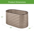 thumbnail image 7 of Best Choice Products 4x2x2ft Outdoor Raised Metal Oval Garden Bed, Planter Box for Vegetables, Flowers - Taupe, 7 of 7