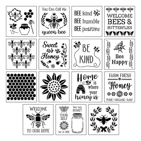 UPC: 0195158803280 | Bees & Honey Stencils by Craft Smart®  12  x 12