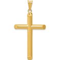 thumbnail image 1 of 14K Yellow Gold 3-D Polished Hollow Cross Pendant (46 X 24) Made In Mexico k3611, 1 of 6