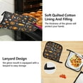 thumbnail image 4 of 5 Pcs Kitchen Set Heat Resistant Oven Mitts and Non-Slip Pot Holders with Adjustable Cooking Apron Torch Sun Staff Chalice, 4 of 6