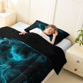 thumbnail image 3 of Homewish Glowing Lightning Twin Comforter Sets,Contemporary Aesthetic Bedding Set,Black Reversible,2pcs,1 Comforter and 1 Pillowcase, 3 of 7