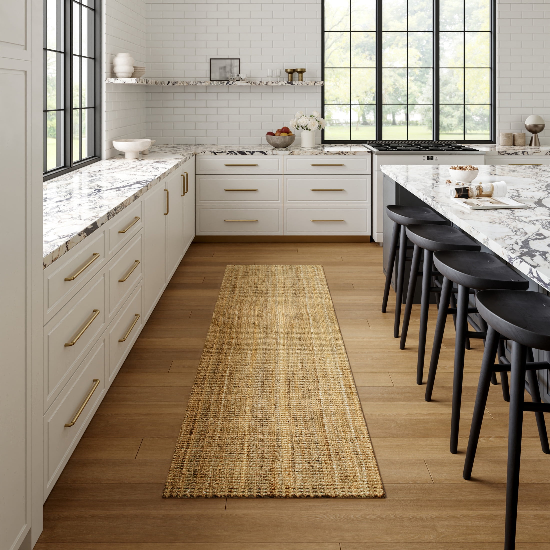 nuLOOM Ashli Solid Farmhouse Jute Area Rug, 7' 6" x 9' 6", Ashli Natural