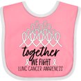 thumbnail image 3 of Inktastic Together, We Fight Lung Cancer Awareness Boys or Girls Baby Bib, 3 of 4