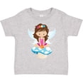 thumbnail image 3 of Inktastic Cute Fairy, Brown Hair, Fairy Sitting On Mushroom Girls Toddler T-Shirt, 3 of 5