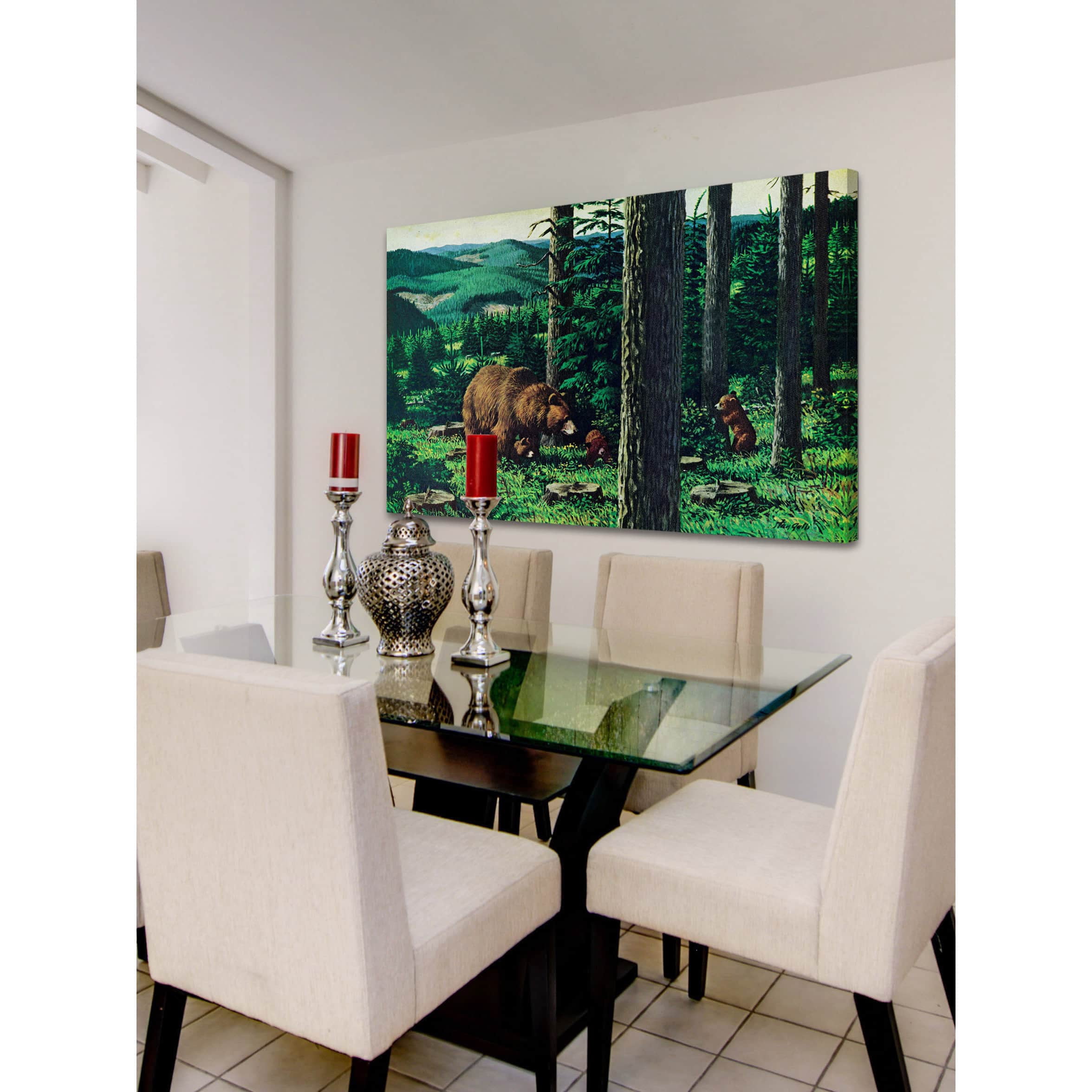 Marmont Hill "Mama and Cubs" Painting Print on Wrapped Canvas