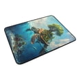 thumbnail image 6 of Bathroom Sets Curtain and Rug Sets 23.6x15.7 in Non-Slip Mat and 72x72 in Shower Curtain for Home Bath Dcor Sea Turtle Carrying Island, 6 of 7