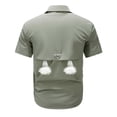 thumbnail image 7 of VSSSJ Men's Outdoor Fishing Shirt Quick Dry Short Sleeve Button Down Shirts Breathable Travel Hiking Work Shirt with Multi-Pockets Green L, 7 of 7