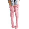 thumbnail image 1 of Medias de Lana Tejidas por Encima de la Rodilla Calcetines de Bota Larga hasta el Muslo Calentadores de Piernas Suaves y Cómodos para Otoño e Invierno ANGGREK Otros, 1 of 8
