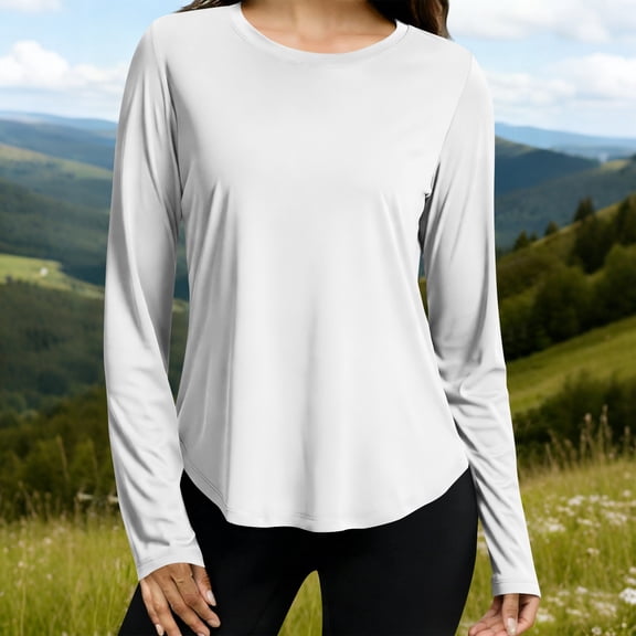 Neewe Women's Long Sleeve Shirts Breathable Sun Protection Shirts for Hiking Fishing Workout Rash Guard