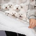 thumbnail image 3 of Oversized Wearable Blanket Hoodie,Shih Tzu Dog Sherpa Blanket Hoodie with Super Pockets,Super Warm Fuzzy Pullover for Women & Men, 3 of 6