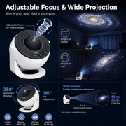 QXWPBV 13 in 1 Planetarium Projector for Bedroom, Star Galaxy Projector Night Light with Timer, USB Powered Space Lamp for Room Decor, White