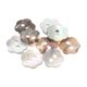 thumbnail image 1 of Botones de concha de perla de 10 piezas 0.44" (11.25mm) botón de costura de concha de flor de 15 agujeros natural para manualidades de tela camisa DIY, 1 of 6