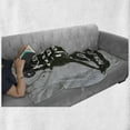 thumbnail image 5 of Spa Soft Flannel Fleece Throw Blanket, Keep Calm Do Yoga and Meditate Lettering with Silhouette of Woman in Lotus, Cozy Plush for Indoor and Outdoor Use, 70" x 90", Dark Green Grey, by Ambesonne, 5 of 5