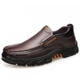 thumbnail image 5 of Mens Slip On Casual Loafers Classic Outdoor Leather Walking Hiking Dress Shoes Comfortable for Work Office Shoes, 5 of 7