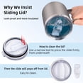 thumbnail image 6 of Neihepal 14oz Double Wall Vacuum Insulated Coffee Mug with Leakproof Lid & Handle, 2 Pack, Mix, 6 of 7
