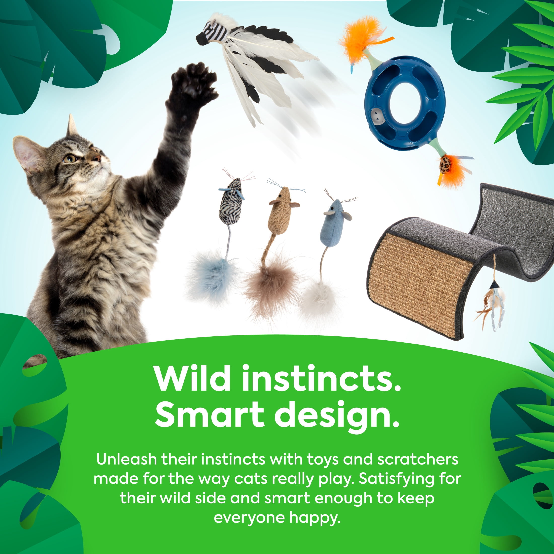Instincts by SmartyKat Twinkle Tipper Electronic Light Ball Cat Toy