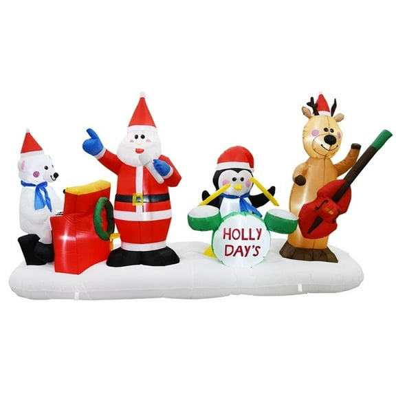Afuera Living Modern 9FT Multi-Colored Christmas Band Inflatable.